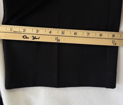 Jones New York XL Ponte Pants Black Pull On Straight Leg Mid Rise New