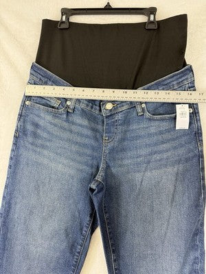 Gap Maternity Girlfriend Jeans 30 10 Short Women Full Panel Blue NWT
