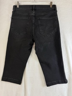 Gap High Rise Cropped Capri Jeans 29 8 Women Black Crop Capris New NWT