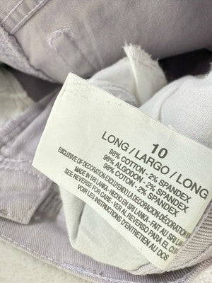 Gloria Vanderbilt Amanda Jeans 10 Long Womens Light Purple Denim