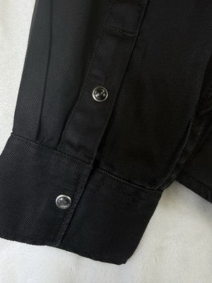 Levis Iconic Western Shirt XL Men Black Pearl Snap Front Levi’s Cowboy New NWT