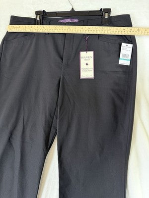 Gloria Vanderbilt Haven Trouser 16 Short Missy Black Pants Womens New NWT