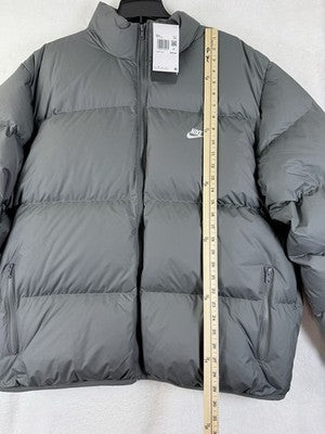 Nike Sportswear Club Puffer Jacket XXL Gray Down Therma Fit Mens New NWT