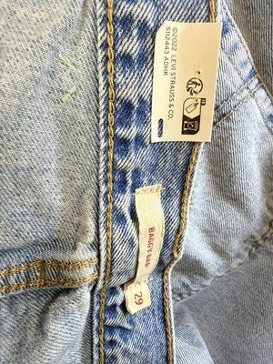 Levis Baggy Dad Jeans 29x34 Womens Mid Rise Straight Leg Light Blue New NWT