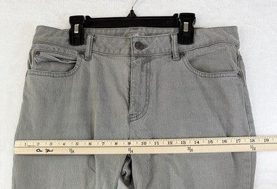 J Jill Jeans 8 Slim Leg Gray Stretch Denim Womens