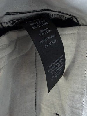 Under 510 Pants 28x26 Black Chino Khaki Slim Fit Mens Premium Cotton New NWT