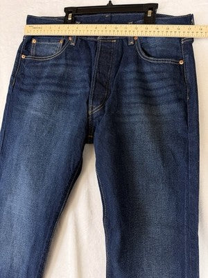 Levis 501 Slim Taper Jeans 35x32 Mens Blue Levi’s