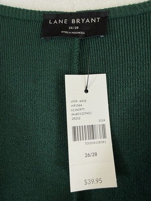 Lane Bryant 26 28 Tops Sleeveless Fleece Cowl Neck Tunic Tie Belt New NWT