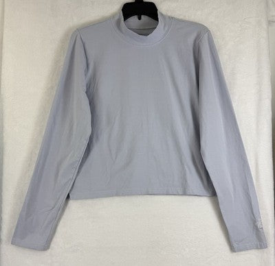 The North Face Top XXL Mock Turtleneck Long Sleeve Knit Light Blue Womens