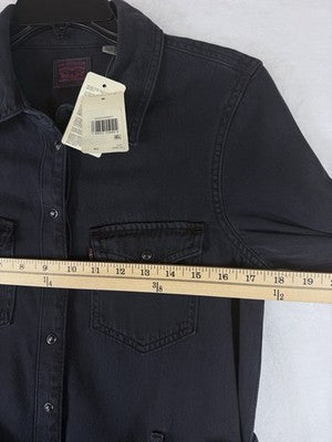 Levis Dress XS Womens Maxi Quincey Long Sleeve Maxi Snap Front Long Sleeve New