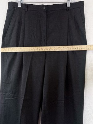 LL Bean Pants Womens 16 Wool Lined Vintage High Rise 90s Pleated