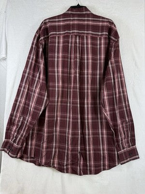 Cabelas Mens Shirts 2XL Tall 2XT Long Sleeve Button Up Outfitter Series Plaid