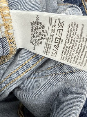 Gap Vintage Slim High Rise Jeans 25 0 Womens Blue Raw Hem Denim