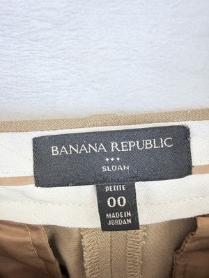 Banana Republic Sloan Pants 00 Petite Womens Beige