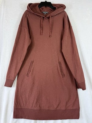 Toad & Co Dress Medium Follow Through Hooded Hoodie Long Sleeve Rust Sweatshirt