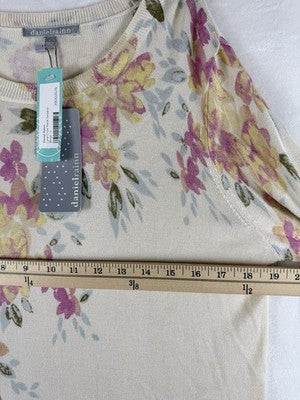 Daniel Rainn Sweater Large Top Floral Print Beige Stitch Fix Long Sleeve New NWT