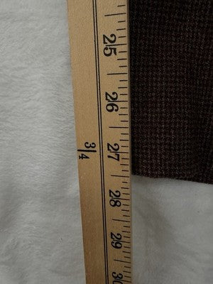 Talbots Wool Pants 6 Petite Straight Leg Burgundy Fabric Made In Italy
