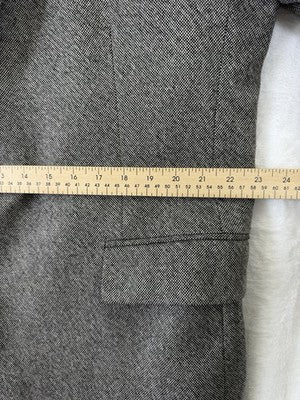 Stafford Merino Wool Sport Coat 48r Gray Jacket Mens Classic Fit Blazer
