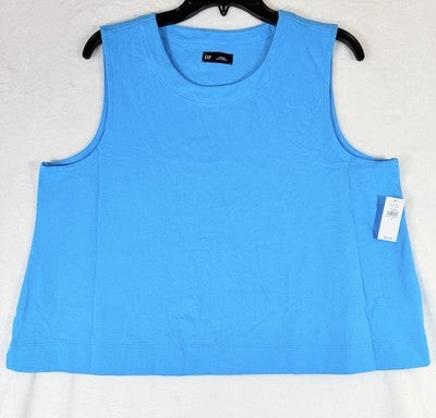 Gap Heavyweight Shell Tank Top Large Womens Blue Sleeveless Knit New NWT
