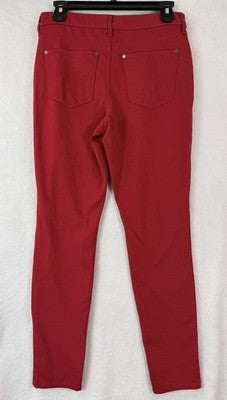 Gloria Vanderbilt Pants 6 Red Knit Skinny 5 Pocket Stretch Womens