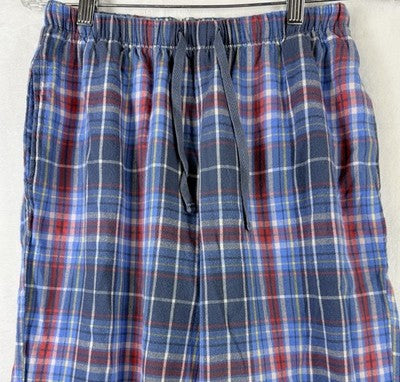 LL Bean Flannel Pajama Pants XS Petite Blue Purple Womens PJ Sleep