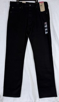 Levis 501 Jeans Mens Button Fly 33x32 Black Original Stretch New NWT