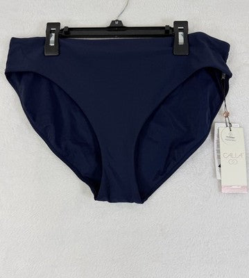Calia Swim Bottom Medium Womens Navy Blue Core Mid Rise Bikini Swimwear New NWT