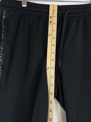 Adidas Pants Women XL 3 Stripes Black Animal Print Track Aeroready