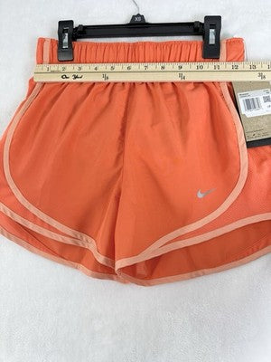 Nike Tempo Running Shorts Womens XS Dri FIT Mid Rise Brief Lined Orange New NWT