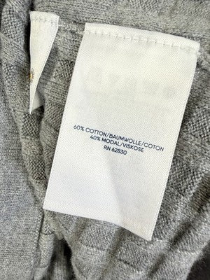 Lands End Sweater Medium Gray 3/4 Sleeve Womens