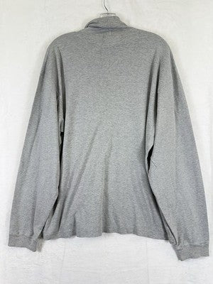 J Crew Oarsman Shirt XL Mens Gray Turtleneck Long Sleeve Vintage 90s Made In USA