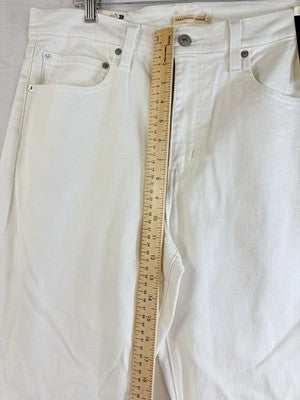 Levis 724 High Rise Slim Straight Jeans 33x32 White Levi’s Denim Women New NWT