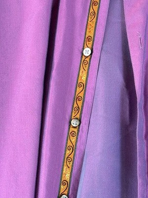 Robert Graham Shirt 2XL Long Sleeve Mens Purple Iridescent Button Up Flip Cuffs
