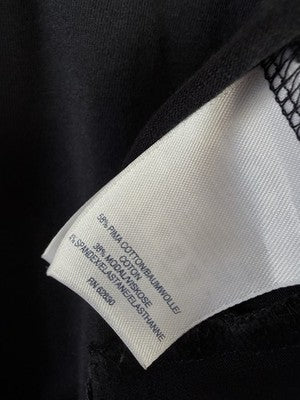 Lands End XL Wrap Dress Black Sleeveless Jersey Knit 18
