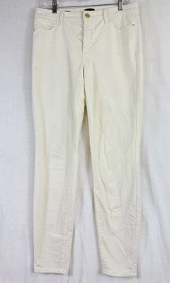 Talbots Corduroy Jeggings 4 Ivory Winter White Pants Womens