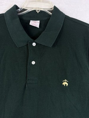 Brooks Brothers Performance Polo Short XL Green Short Sleeve Mens