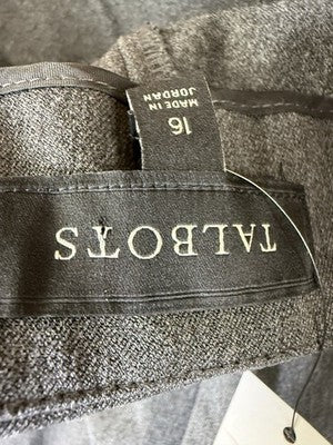 Talbots Dress Pants 16 Gray Womens Side Zip New NWT