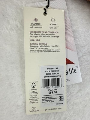 CALIA Swim Bikini Set XS New Womens High Rise Top Bottom Swimwear New NWT