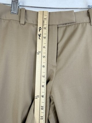 Brooks Brothers Caroline Fit Pants 4 Petite Beige Wool Straight Leg *FlawRead