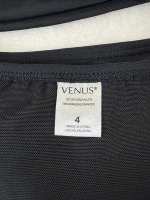 Venus Bikini Set Halter Top 6 High Rise Bottom 4 Black Womens Swim Swimwear New