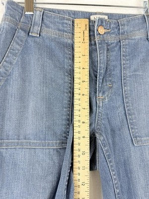 LL Bean Favorite Fit Jeans 2 Tall Womens Straight Leg Blue
