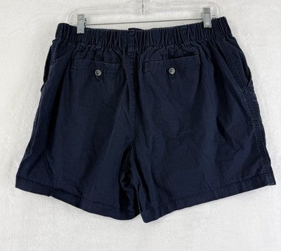 Old Navy OG Shorts Womens Medium Navy Blue 5.5” Elastic Back Flat Front