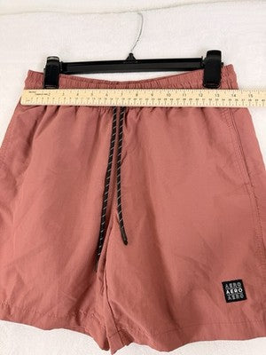 Aeropostale Swim Trunks XS Mens Clay Red Swim Shorts 6”