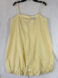 Gap Linen Blend Mini Dress Large Tall Bubble Hem Sleeveless Yellow Women New NWT
