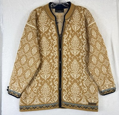 Dale Of Norway Cardigan Sweater Medium 100% Wool Womens *FlawRead
