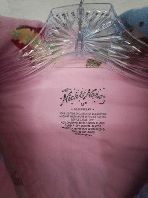 Nick And Nora Pajamas Set Medium Pink Flannel Sock Monkey Christmas Shirt Pants