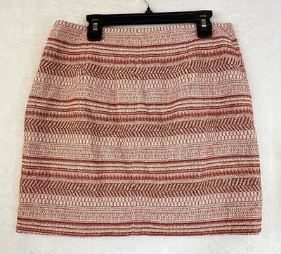 Banana Republic Pencil Skirt 2 100% Cotton Short Red Womens