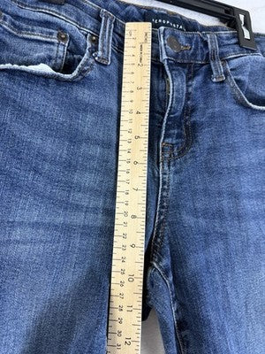 Aeropostale Mid Rise Boot Jeans Womens 8 Short Blue Denim 8S