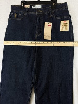 Levis 512 Perfectly Slimming Straight Jeans 12 31 Womens 31x30 Blue New NWT
