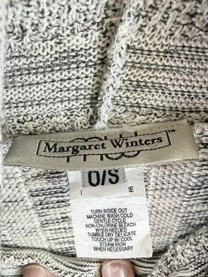 Margaret Winters Poncho Sweater Gray Cowl Neck Art To Wear Artsy Lagenlook OSFA